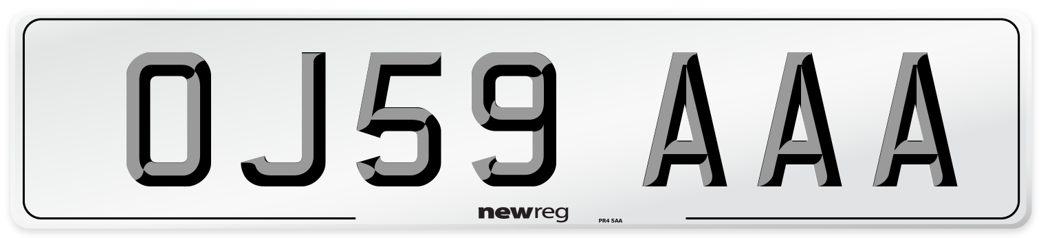 OJ59 AAA Number Plate from New Reg